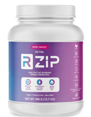RETRA Zip Berry Breeze packaging highlighting vegan energy mix for immune and gut support