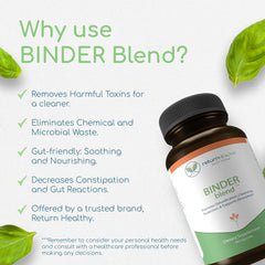 Return Healthy Binder Blend two capsules daily for simple detox routine