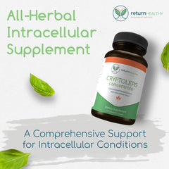 Return Healthy capsules closeup emphasizes vegetarian immune support