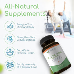 Close-up of Return Healthy Glutathione Symmetry S-Acetyl glutathione blend