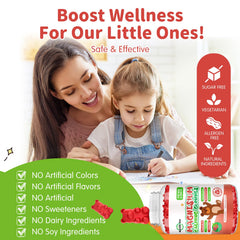ReviNutra Kids Magnesium Gummies L-Theanine ingredient promotes calm focus.