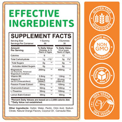 ReviNutra kids magnesium gummies orange bottle ideal for relaxing bedtime routine.