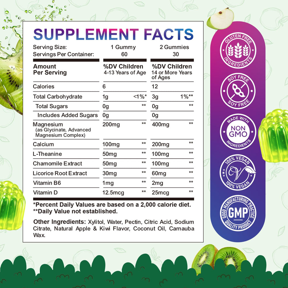 ReviNutra kids magnesium gummies for after-school relaxation and calm.