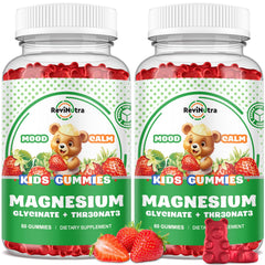 ReviNutra magnesium complex gummies bottle front suggests calm daily routine