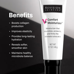 Revision Skincare V+ Comfort Moisturizer texture close-up showing creamy hydration.