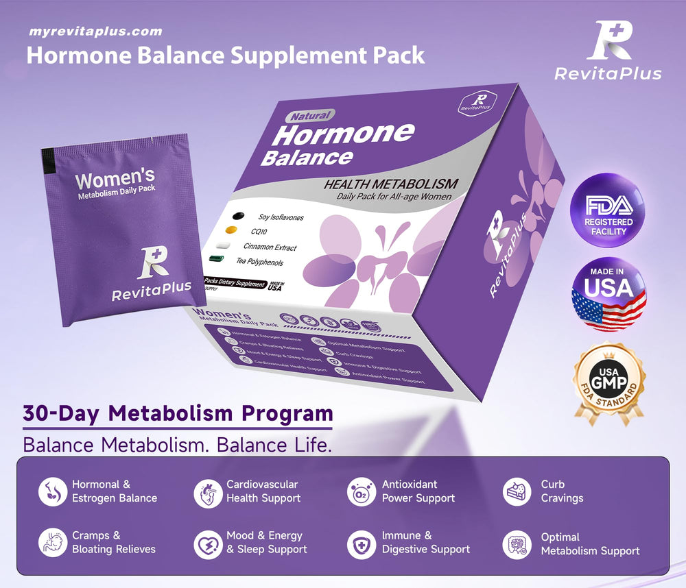 RevitaPlus daily pack sachets arranged for easy daily routine