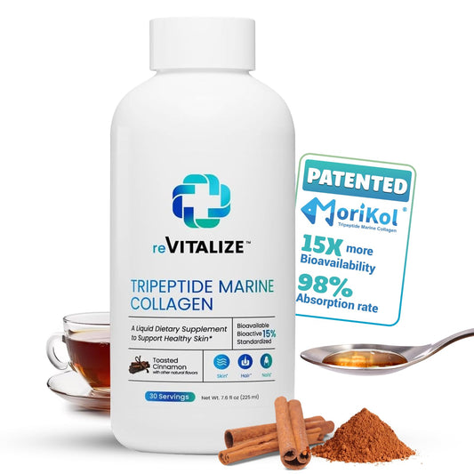 REVITALIZE Liquid Collagen bottle front view for daily skin support