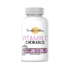 Revitalize Wellness Vitamin C chewables berry-blast bottle front view boosts daily wellness.