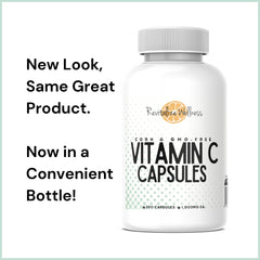 Revitalize Wellness Vitamin C label with ingredients and US-made quality