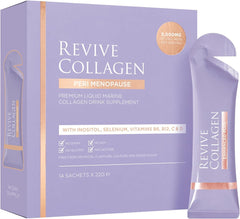 Revive Collagen bottle pouring with passionfruit flavor for skin vitality
