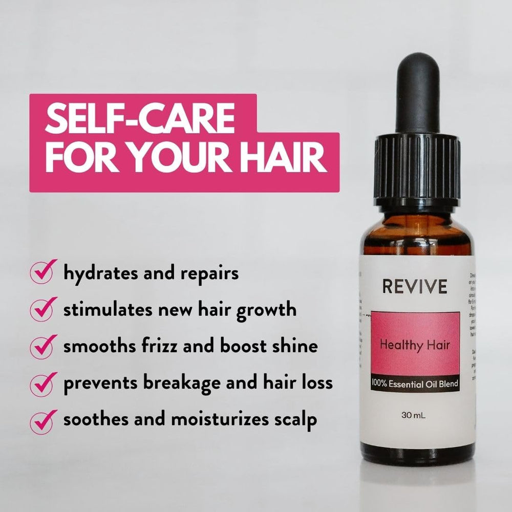 Diffuser with REVIVEEO Healthy Hair Blend releasing calming herbal mist
