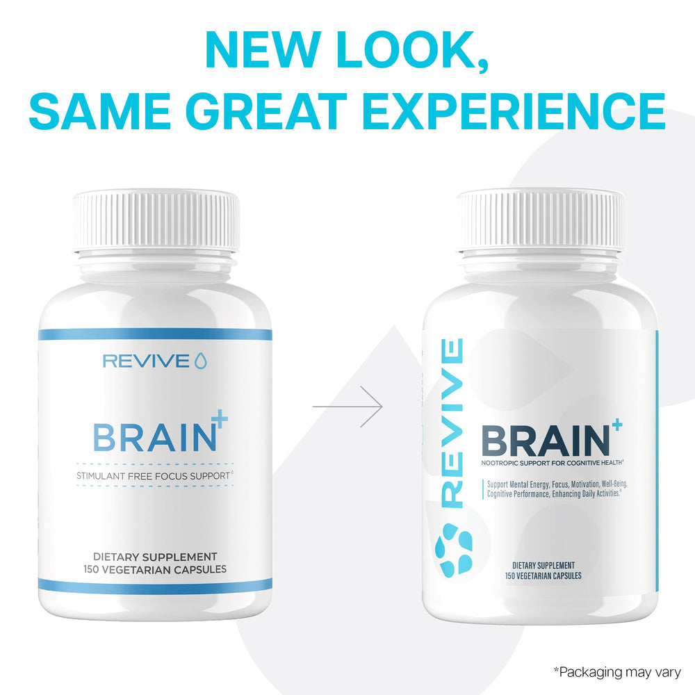 Revive MD Brain Plus vegetarian capsules ready for daily use