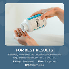 Revive MD Heart capsules close-up ready for daily routine.
