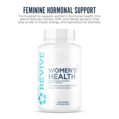 Close-up of Revive MD Hormone Balance capsules in a vegetarian formula.