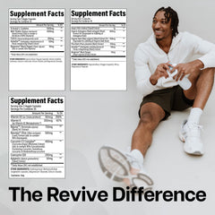 Revive MD Liver bottle label shows detox support components.