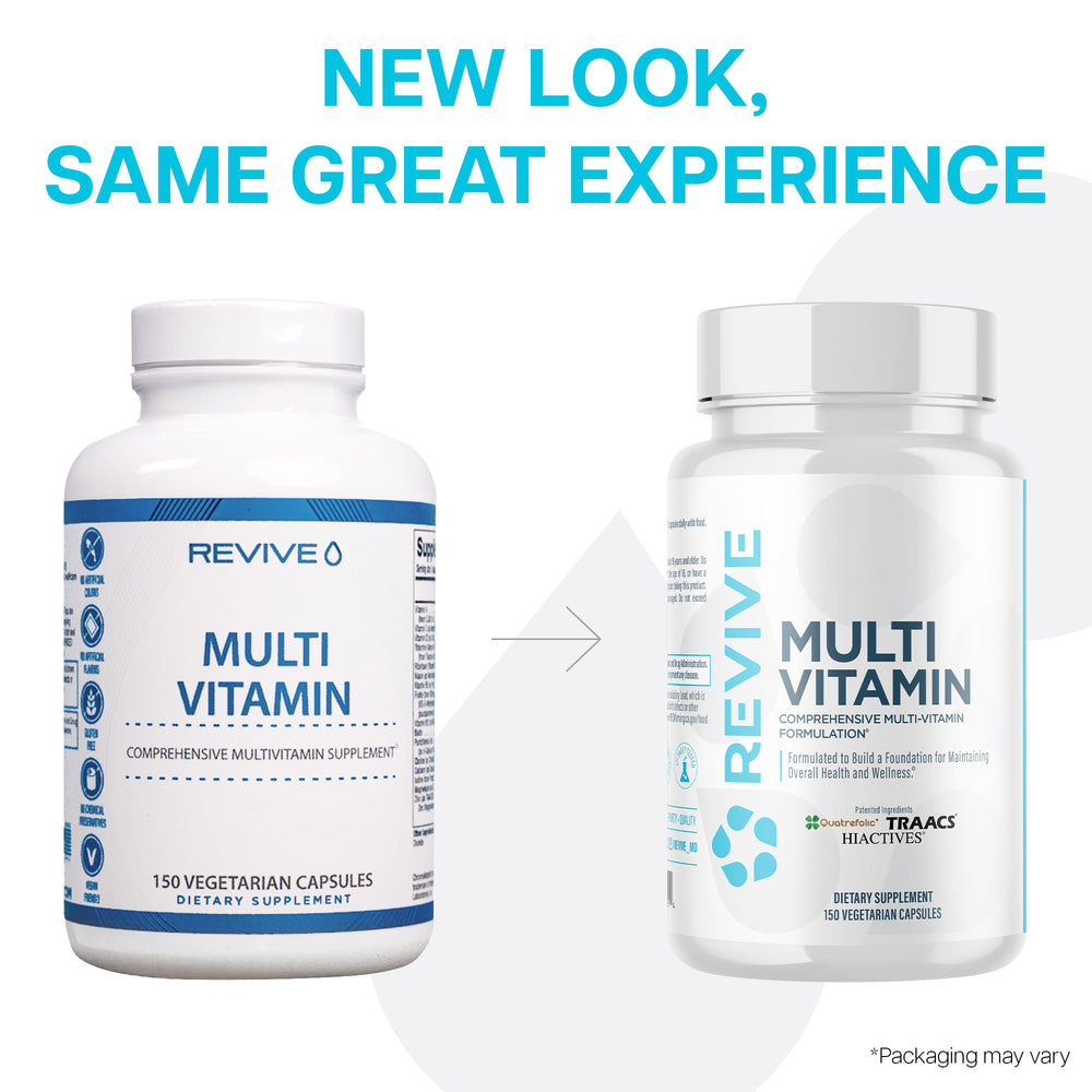 Revive MD bottle on a clean desk suggesting an everyday wellness routine.