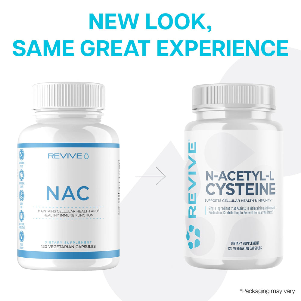 Revive MD NAC capsules being poured into a hand for routine use