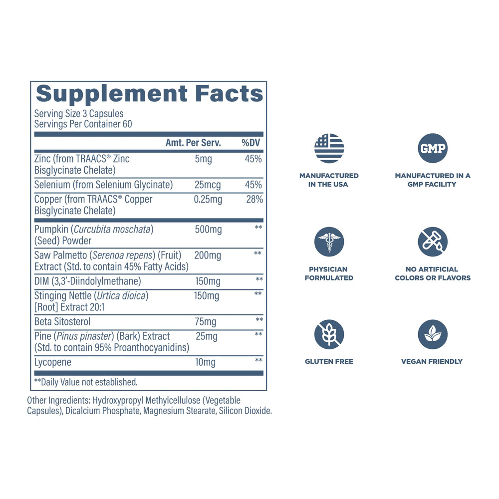 Beta-sitosterol ingredient focus suggesting urinary comfort potential.