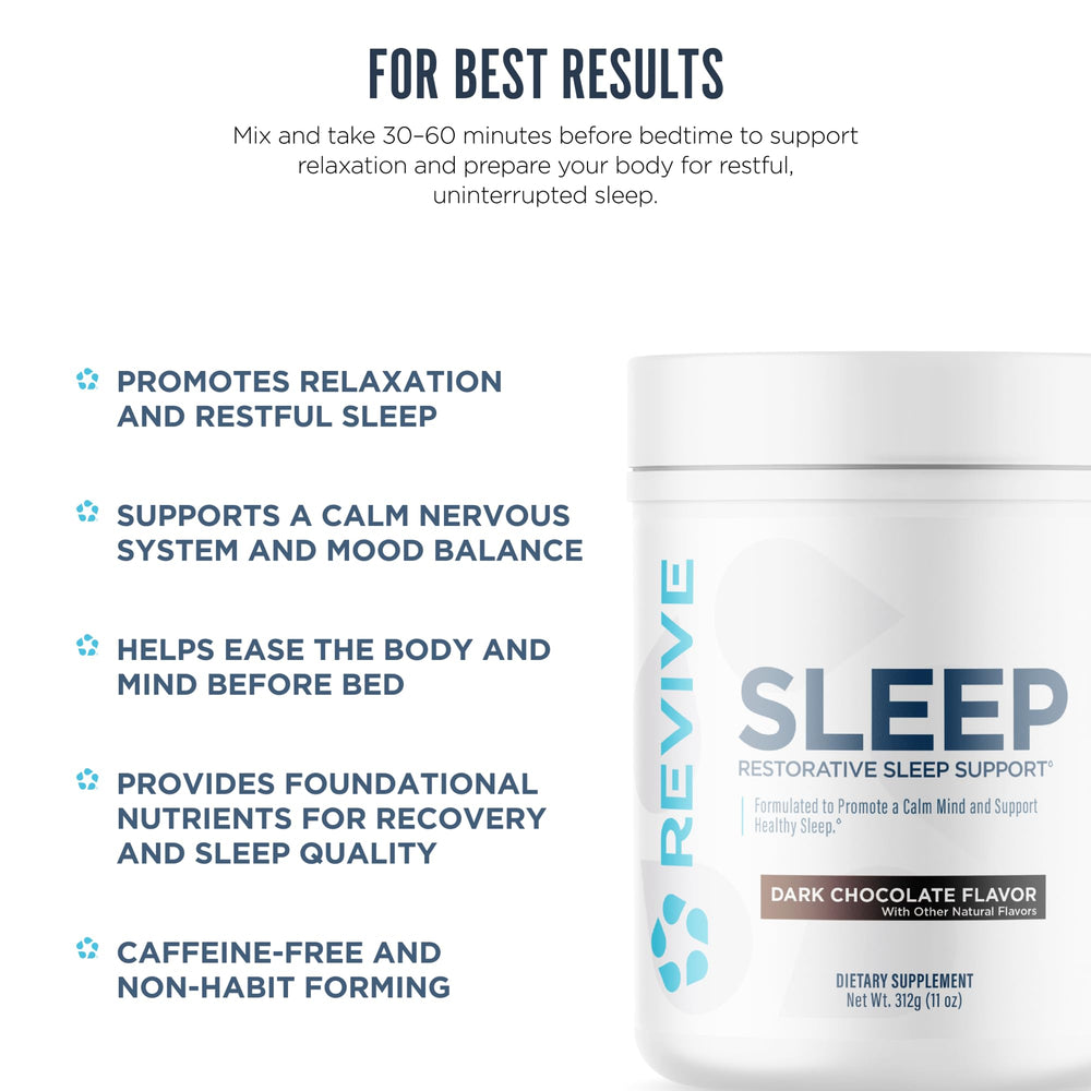 Revive MD serving spoon with powder for easy nightly dosing.