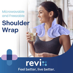 REVIX large-curve neck wrap highlights shoulder coverage for upper back comfort