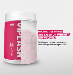 Splash Clear Protein foamy shake in a transparent cup demonstrates juice-like texture.