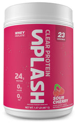 Revolution Nutrition Splash Clear Protein jar showcases candy-flavored protein for a post-workout option.