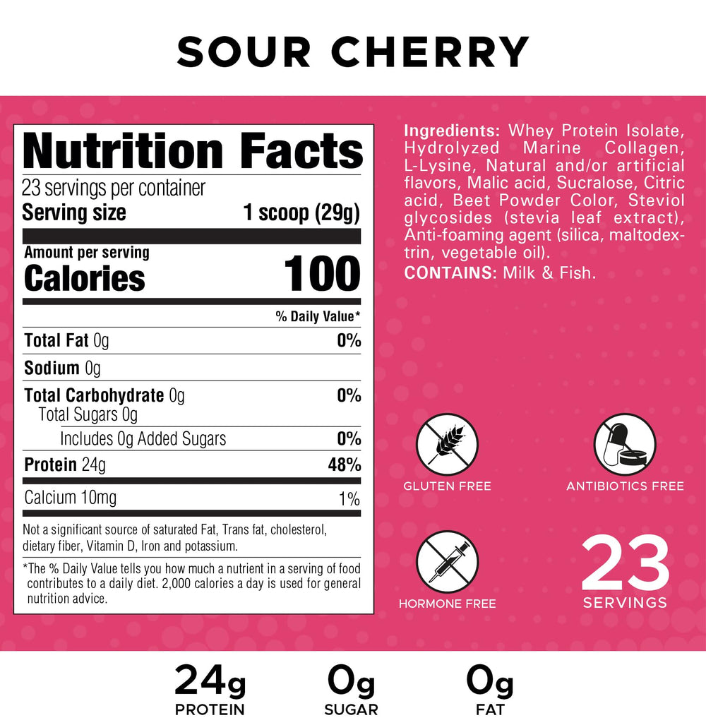 Splash Clear Protein label close-up highlights gluten-free formula for sensitive diets.