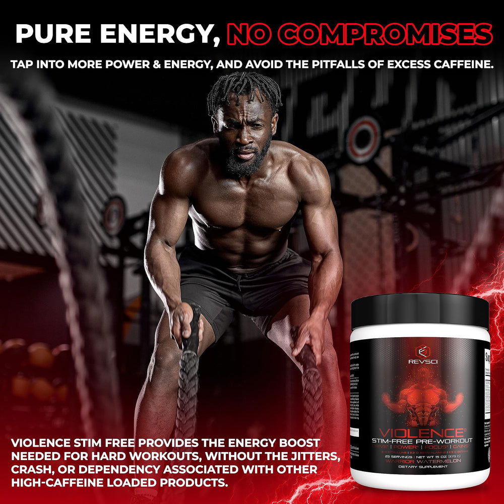 Powder in a glass with water, ready for a stimulant-free workout.