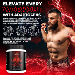 Violence Stim Free scoop demonstrating precise dosing for predictable performance.