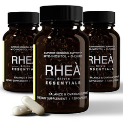RHEASILVIA bottle-label showing 40:1 ratio for daily hormone support