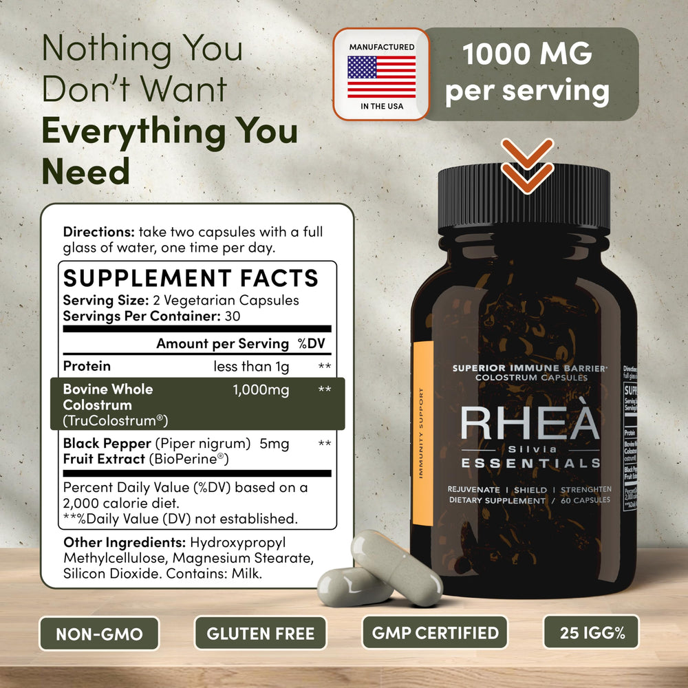RHEASILVIA wellness concept with product on shelf.