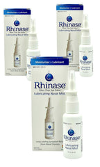 Rhinase nasal spray 1oz pack ready-to-use for daily nasal moisture.
