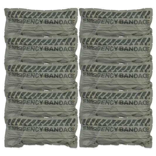 RHINO RESCUE 6-inch emergency bandage ready for rapid application and field use.