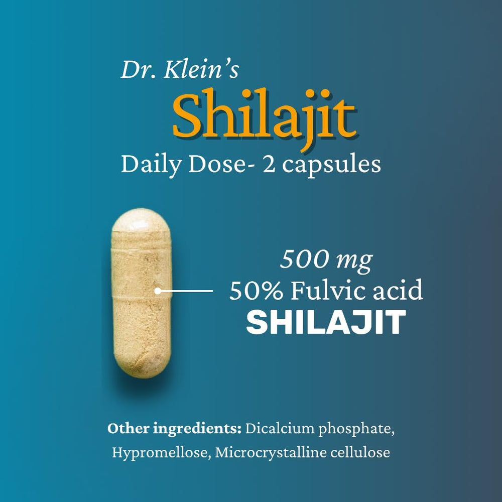 Rhoziva Shilajit lifestyle shot showing capsule with water