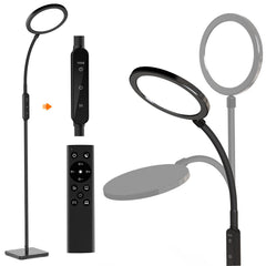 RICIAL 2-in-1 lamp in living room with daylight-style reading light