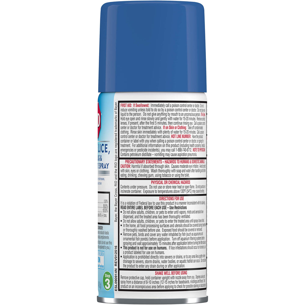 RID Home spray on fabrics and carpets to address dust mites.