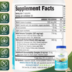 RidgeCrest ClearLungs Immune olive leaf extract visual for natural wellness