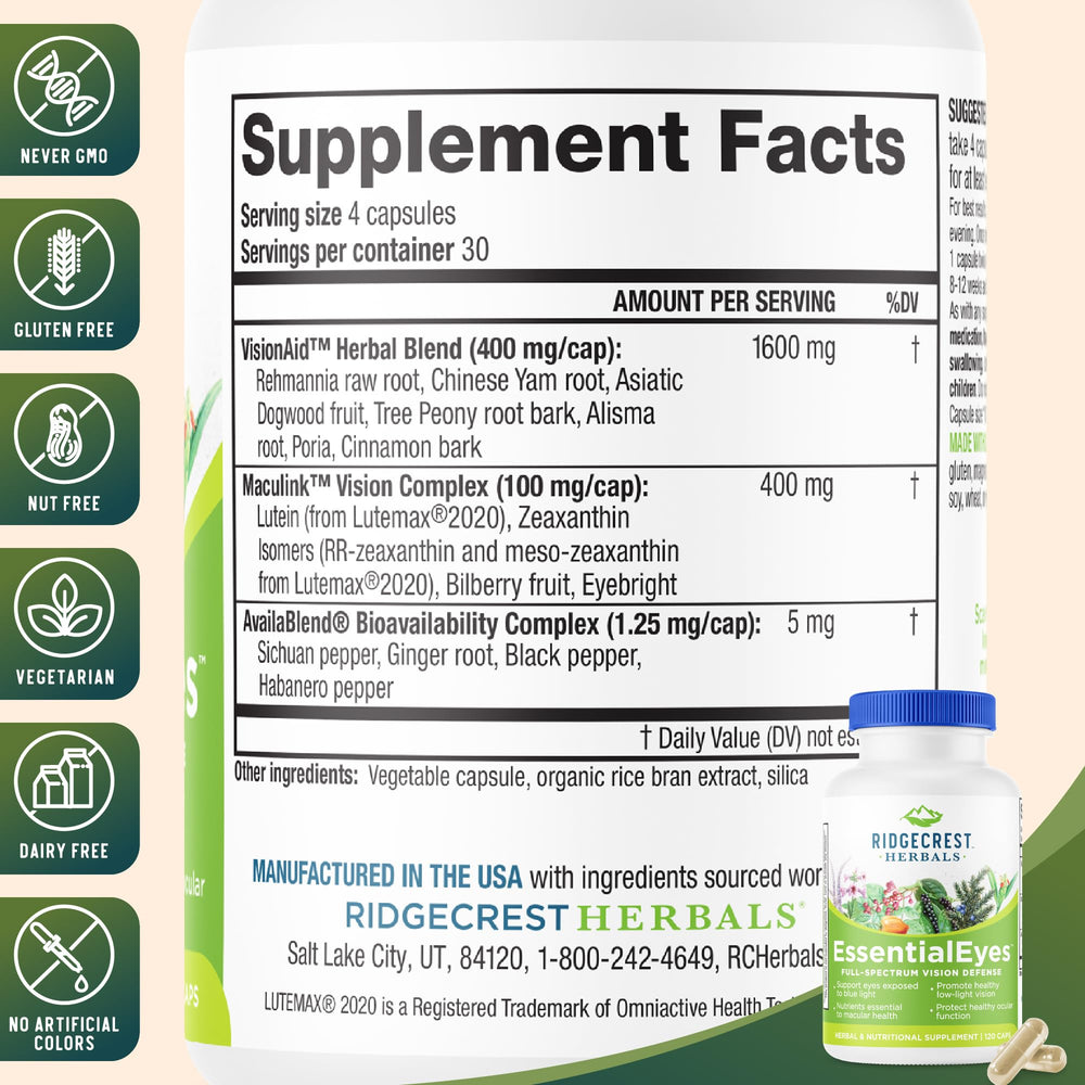 RidgeCrest EssentialEyes capsules-inside, vegan capsules for easy daily eye wellness
