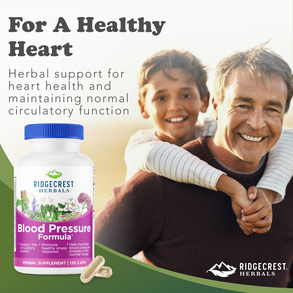 Eucommia bark highlight in RidgeCrest formula bottle close-up for natural herb blend.