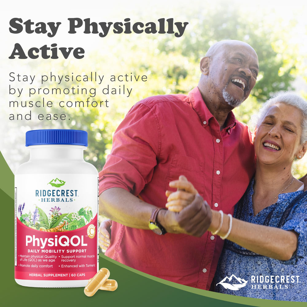 RidgeCrest PhysiQOL use-case scene implies natural support during activity and recovery.