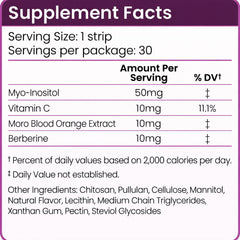 Riize GLP-1 Strips featuring Myo-Inositol, Berberine and Blood Orange Extract