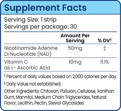 Riize NAD+ Strips with Vitamin C offering antioxidant support