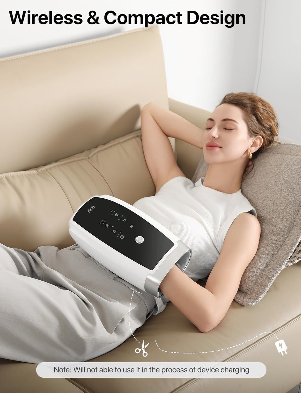 RIKE Hand Massager battery life indicating long use between charges