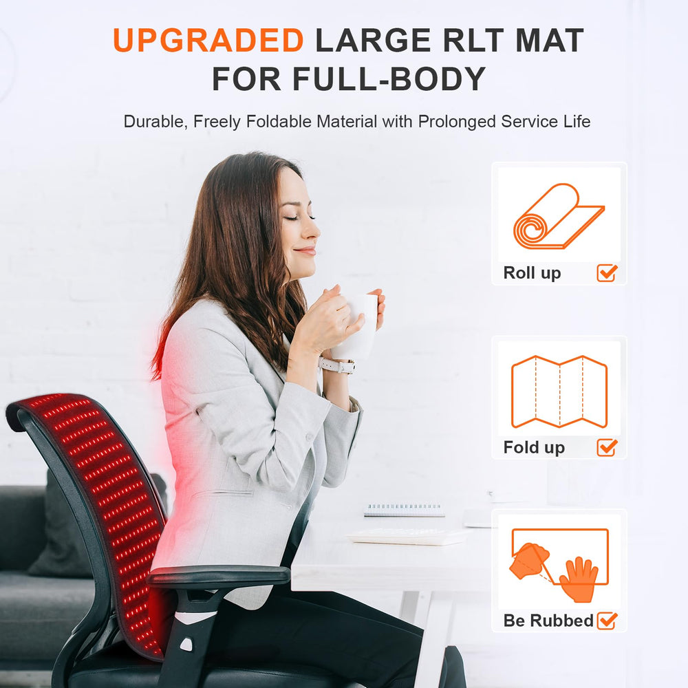 Rikimxin red light therapy mat folded for compact travel