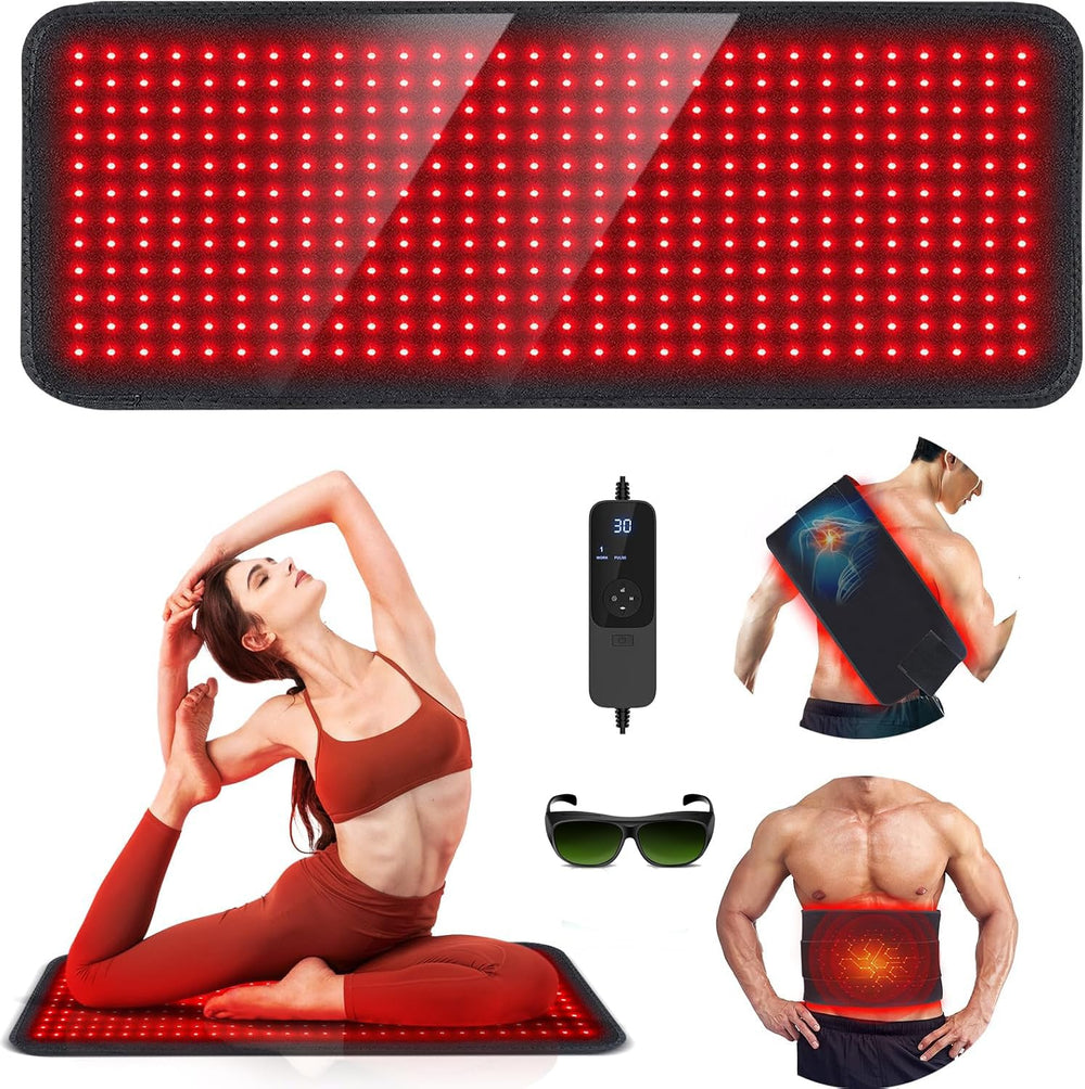 Rikimxin red light therapy mat portable setup for home or trips