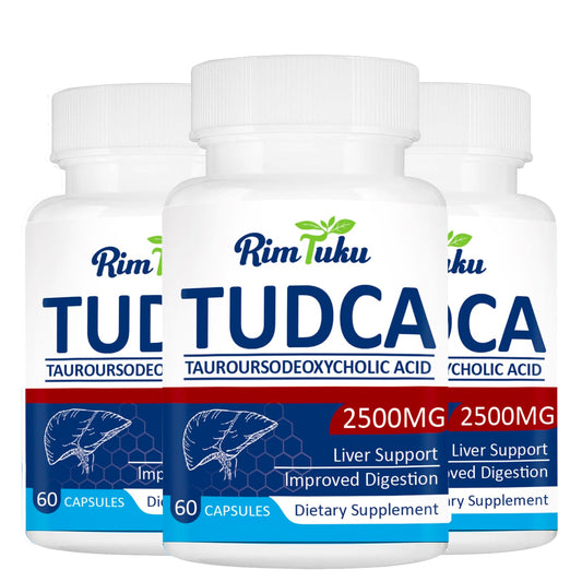 RimTuku 2500mg Tudca bottle front showing premium liver support.