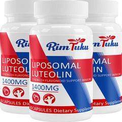 RimTuku liposomal luteolin bottle highlights high potency for antioxidant support