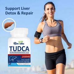 Close-up of RimTuku Tudca capsules ready to take.