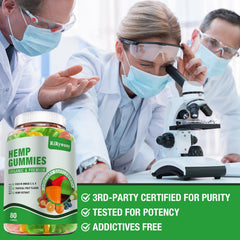 RiRywony Health hemp gummies three-pack display signaling 240-count value