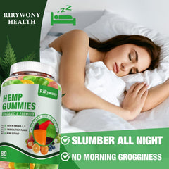 RiRywony Health hemp gummies outer packaging highlighting organic hemp oil extract